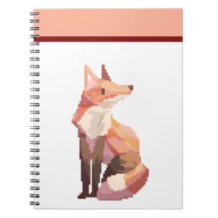 Fox, pixel art, Pixel Art Notebook