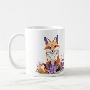 Fox Playful Adorable Fun Animal Colourful Geometri Coffee Mug
