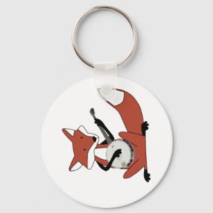 Fox Playing the Banjo Keychain