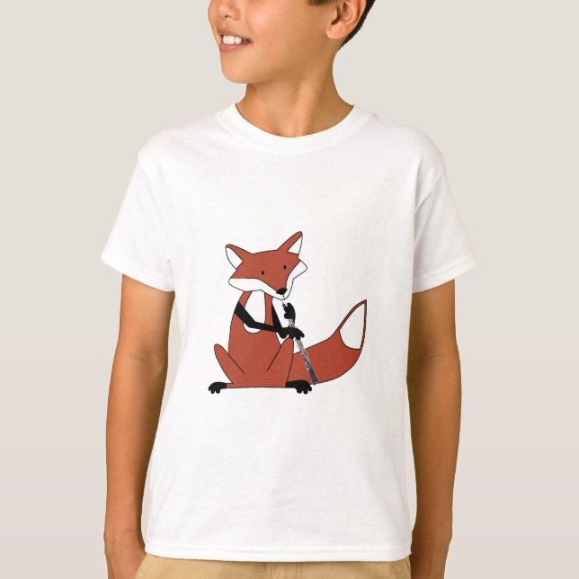 Fox Playing the Oboe T-Shirt (Front)