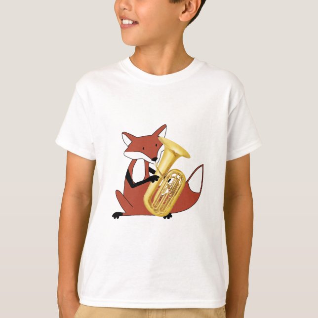 Fox Playing the Tuba T-Shirt (Front)