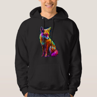 Fox Polygon Colourful  Animal  Animal Fox Hoodie
