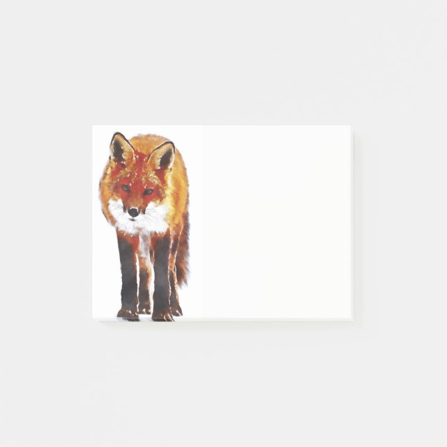 fox post it notes, foxy notepad, fox cub post-it notes (Front)