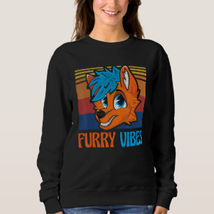 Fox Proud Furry Vibes Furry Tail Furry Person Cosp Sweatshirt