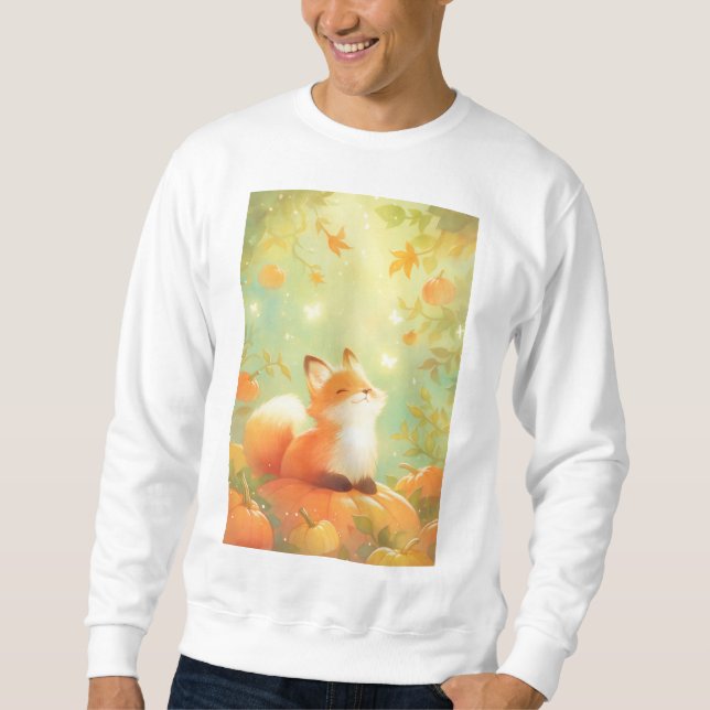 Fox Pumpkin Perch Sweatshirt (Front)
