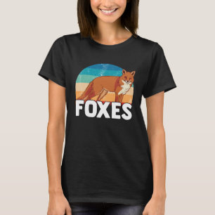 Fox Red Foxes Girls Smart Vintage Wildlife T-Shirt