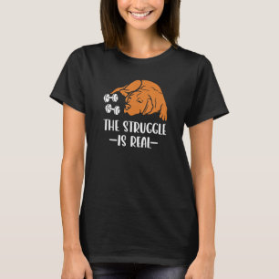 Fox Red Lab Exercise The Struggle is Real Labrador T-Shirt