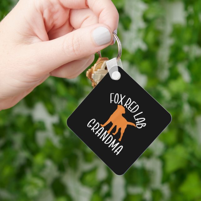 Fox Red Lab Grandma Labrador Retriever Keychain (Hand)