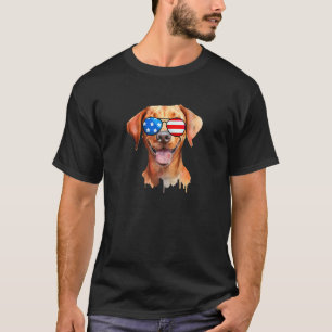 Fox Red Lab Mom Dad Flag Labrador Retriever 3 T-Shirt
