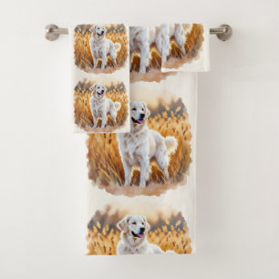 Fox Red Labrador Retriever Dog Bath Towel Set