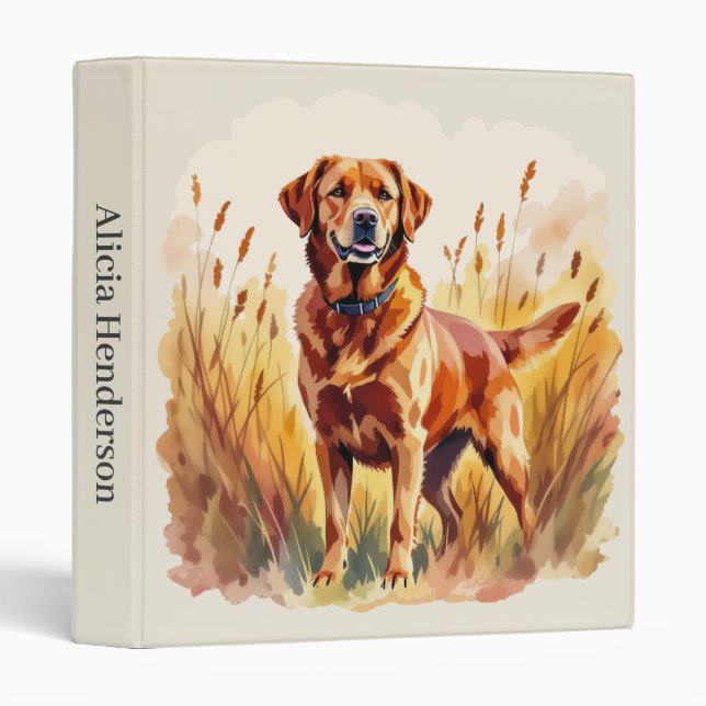 Fox Red Labrador Retriever Dog Binder (Front/Spine)