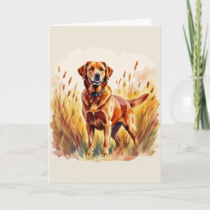 Fox Red Labrador Retriever Dog Card