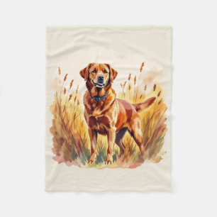 Fox Red Labrador Retriever Dog Fleece Blanket