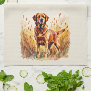 Fox Red Labrador Retriever Dog Kitchen Towel