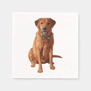 Fox Red Yellow Labrador Retriever Dog Napkin