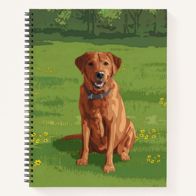 Fox Red Yellow Labrador Retriever Dog Notebook (Front)