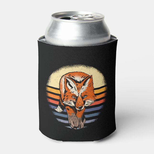 Fox Retro Vintage Can Cooler (Can Front)