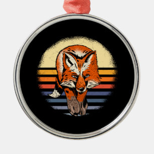 Fox Retro Vintage Metal Ornament