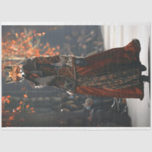 Fox Runway Fashion Show Decoupage Tissue Paper