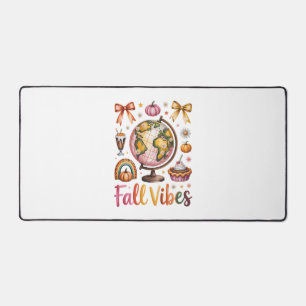 Fox Shirt Country Pumpkin Desk Mat