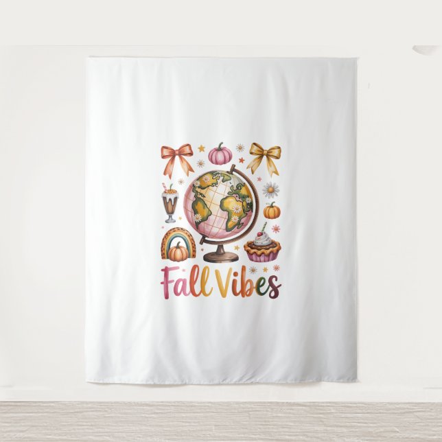 Fox Shirt Country Pumpkin Tapestry (Front)