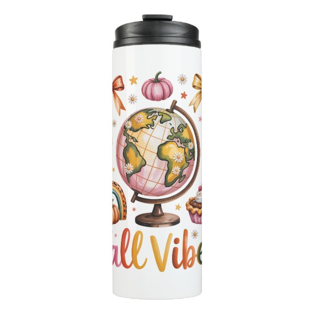 Fox Shirt Country Pumpkin Thermal Tumbler (Front)