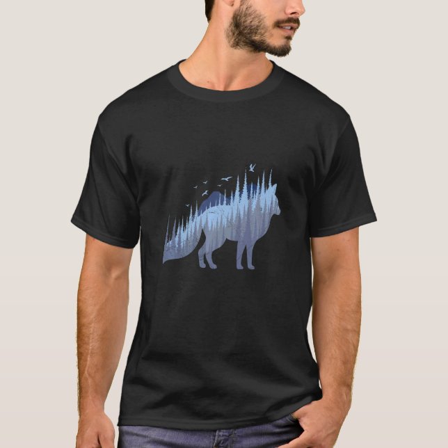 Fox silhouette fox forest hunter  2 T-Shirt (Front)