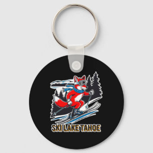 Fox Skiing Alpine Ski Adventure Lake Tahoe Califor Keychain