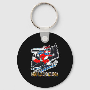 Fox skiing alpine ski adventure lake tahoe keychain