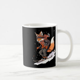 Fox Skiing Skier Ski Winter Snow  Coffee Mug