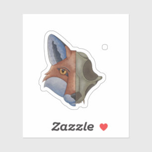 Fox Skull Sticker