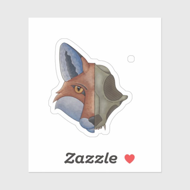 Fox Skull Sticker (Sheet)