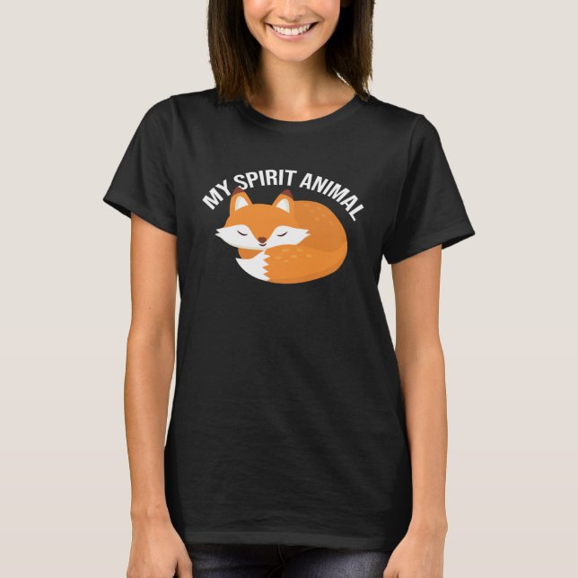 Fox Spirit Animal Fox Wild Animal T-Shirt (Front)