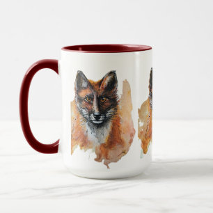 Fox – Spirit Animal, Watercolor Totem Joga Guide A Mug