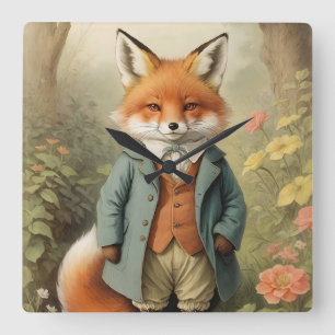 Fox Square Wall Clock