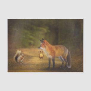 Fox Squirrel Autumn Forest Tissue Paper