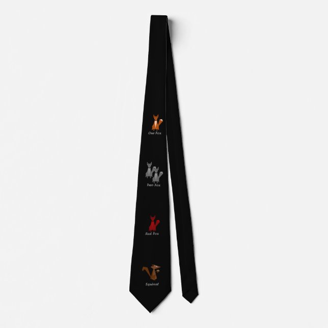 Fox/Squirrel Men's Tie (Front)