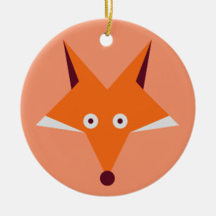 Fox Star Ceramic Ornament