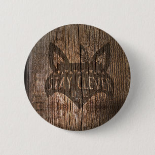 Fox, Stay Clever Little Fox 2 Inch Round Button