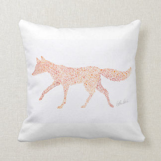 Fox Steps Throw Pillow