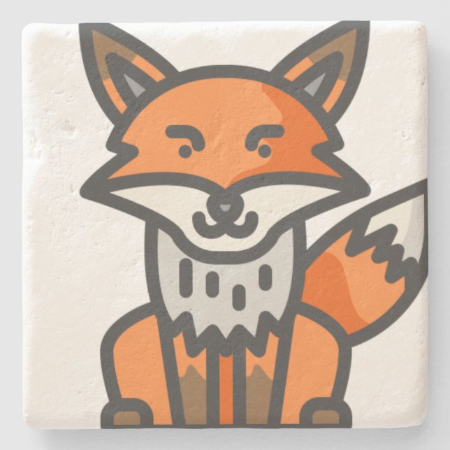 fox stone coaster (Front)