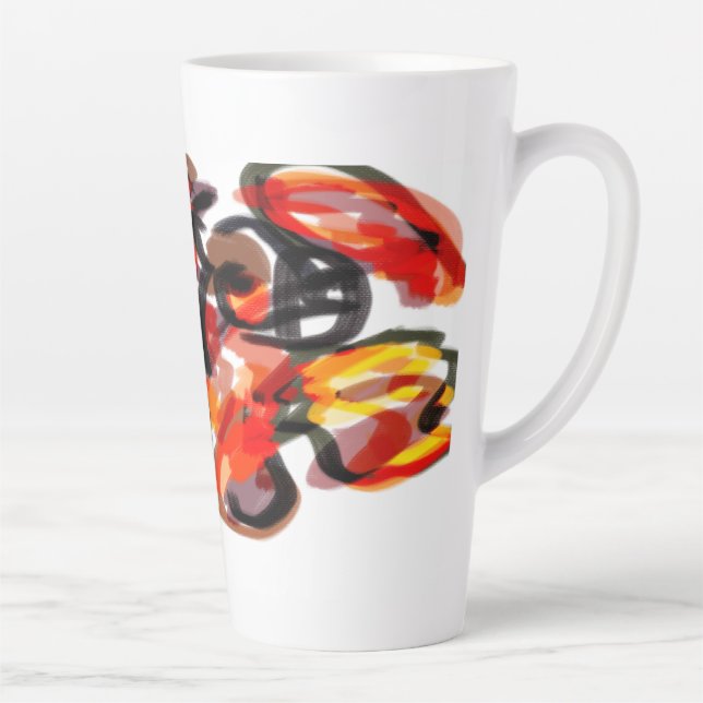 Fox sunset autumn  latte mug (Right)