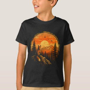 Fox sunset mountain forest wilderness nature T-Shirt