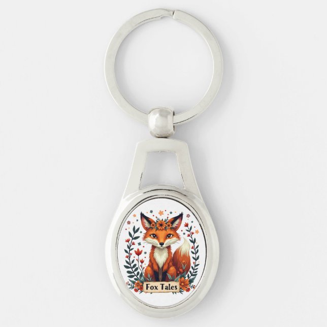 Fox Tales Boho Woodland Animal Keychain (Front)