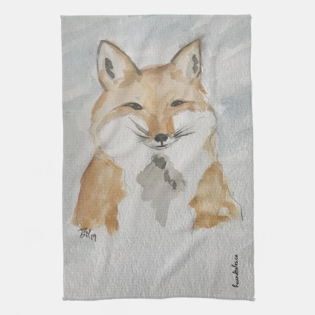 Fox Tea Towel (Vertical)