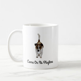 Fox Terrier Come On Its Playtime, Coffee Mug. Coffee Mug