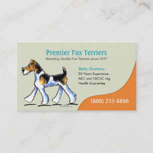 Fox Terrier Dog Breeder Puppy Business Card