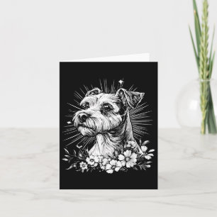 Fox Terrier Dog Lover Retro Style Tattoo Card
