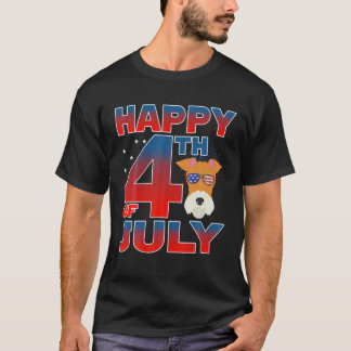 Fox Terrier Dog Patriotic Happy 4Th Of July 2021 T-Shirt