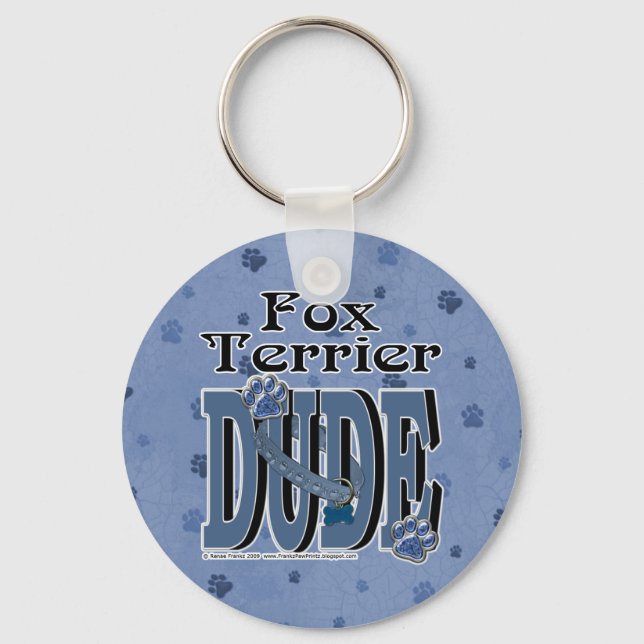 Fox Terrier DUDE Keychain (Front)